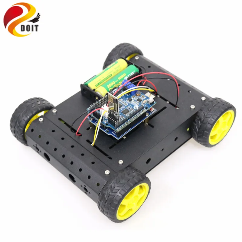 WiFi/Bluetooth/PS2 RC 4wd умный автомобильный комплект шасси с UNO R3 плата + драйвера
