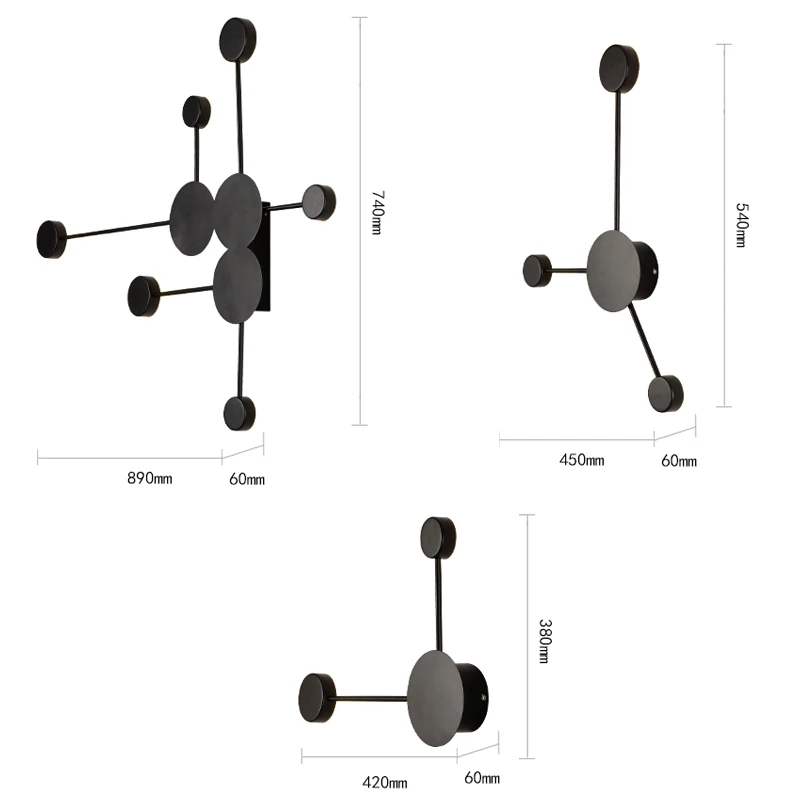 Черный/золотой/Белый светодиодный настенный светильник для гостиной спальни