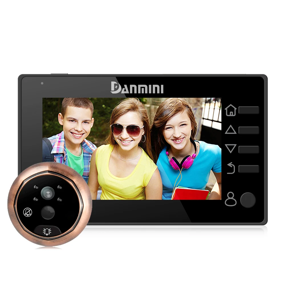 Danmini 4.3 &quotвидео глазок ПИР обнаружения движения видео Дверные звонки цифрового