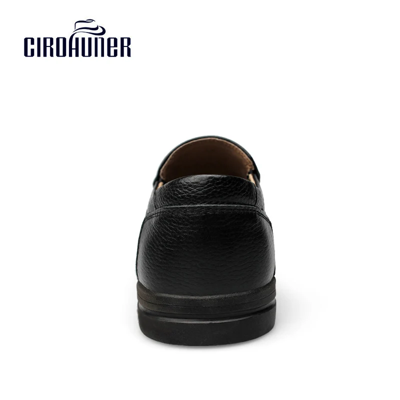 CIROHUNER Genuine Leather Shoes Men Winter New Fashion Breathable Loafers Driving Casual shoes | Обувь