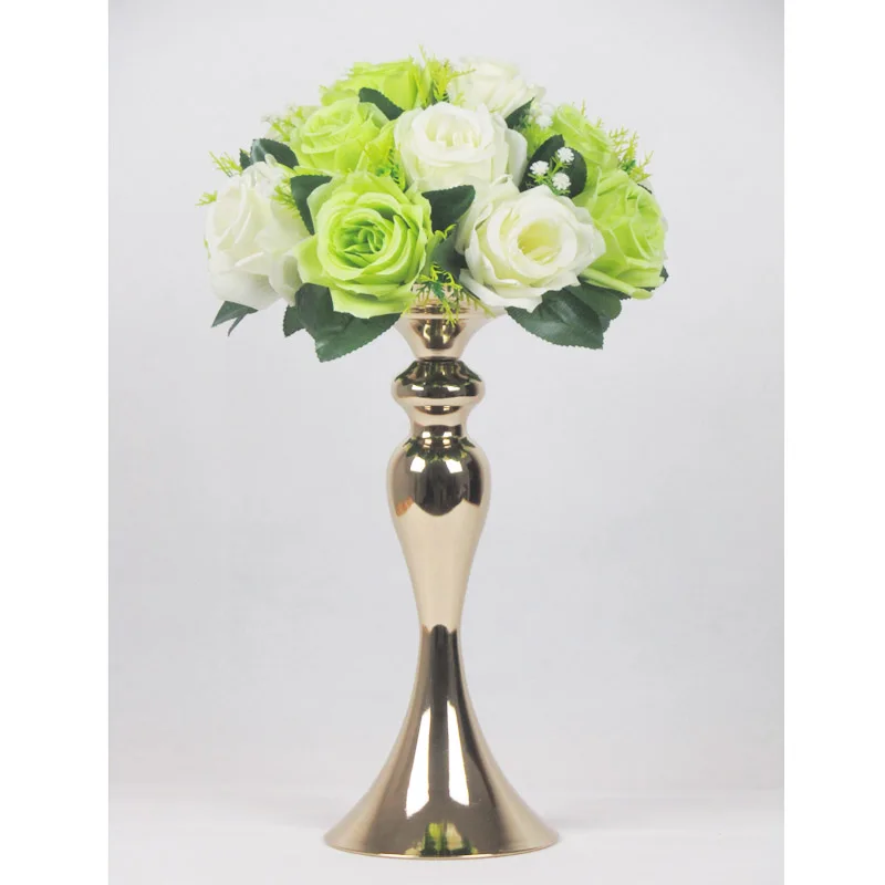 32cm Candlestick Золотые подсвечники, подставка для стола, цветы, ваза-подсвечник, 73 см/30 дюймов, дорожные свинцовые канделябры, центральная часть, свадебные украшения, 06805 - Цвет: 32cm Candlestick