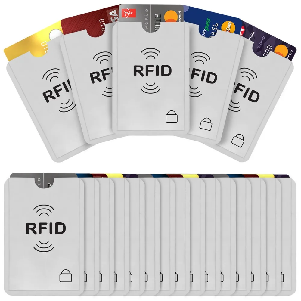 20 шт./лот защита от сканирования блокировка RFID чехол для карт кредитных вашей
