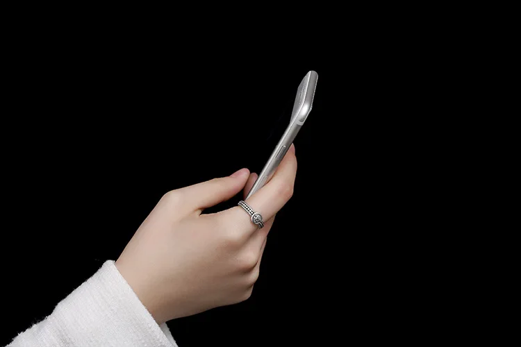 

KJJEAXCMY boutique jewelryar S990 the six words of the silver coin, the lotus ring, the lady's silver ring.