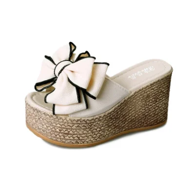 Женские туфли на высоком каблуке Летние босоножки платформе однотонные шлепанцы