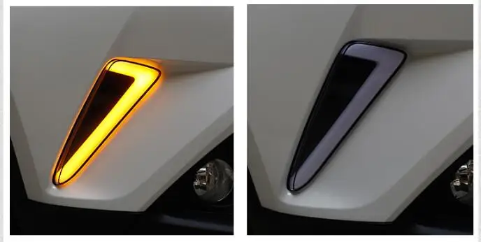 Для Toyota C-HR CHR желтый указатель поворота стиль реле Водонепроницаемый ABS автомобиль DRL Светодиодный дневной ходовой свет дневной свет противотуманная фара