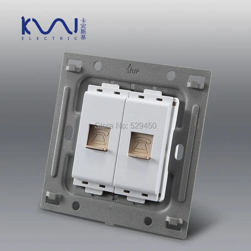 Бесплатная доставка роскошная настенная розетка Kempinski двойной телефонный выход