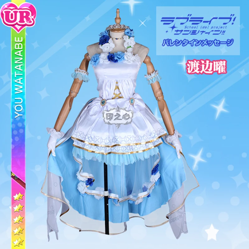 Аниме Lovelive Sunshine! Женский костюм для косплея Aqours белый Свадебный лето 2019| |