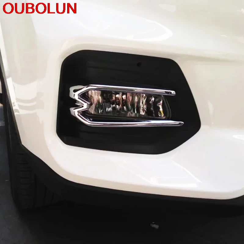 OUBOLUN для Hyundai ix35 2018 ABS хром передняя + лампа заднего противотуманного фонаря