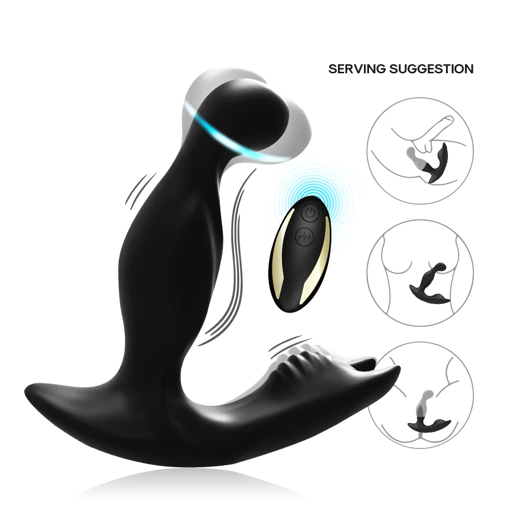 HISO Vibrating Prostate Massager Rotating Anal Vibrator Wireless Plug Gay dildo Remote Control Masturbator 9 Patterns Butt | Красота и