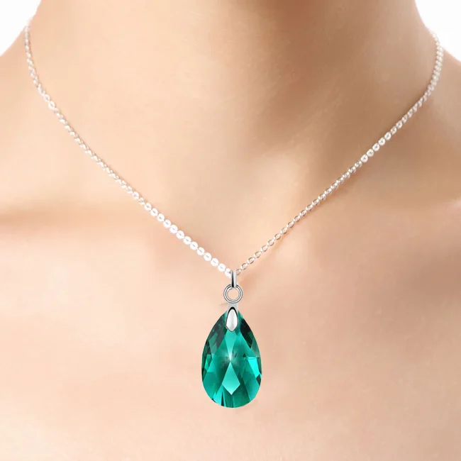 Ожерелье с подвеской кристаллом в виде воды|fashion jewelry|jewelry fashionjewelry free shipping |