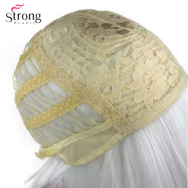 StrongBeauty короткий боб синтетический парик Shroom прическа красная чаша стрижка красные черные светлые белые парики