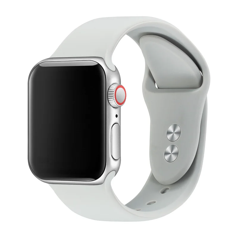 8 Браслет для Apple Watch 38 мм 40 мм 42 мм 44 мм с двойной пряжкой силиконовый Iwatch ремешок для Apple Watch серии 4,3, 2,1 81024 - Цвет ремешка: 8
