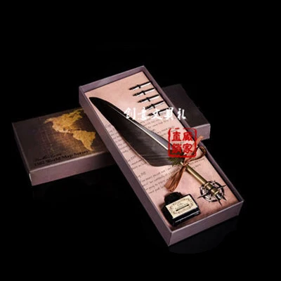 as picture 1 комплект с 5 Nib английская каллиграфия ручка перьевая чернила для письма набор канцелярских принадлежностей Подарочная коробка креативный подарок ручка-перо авторучка - Цвет: as picture