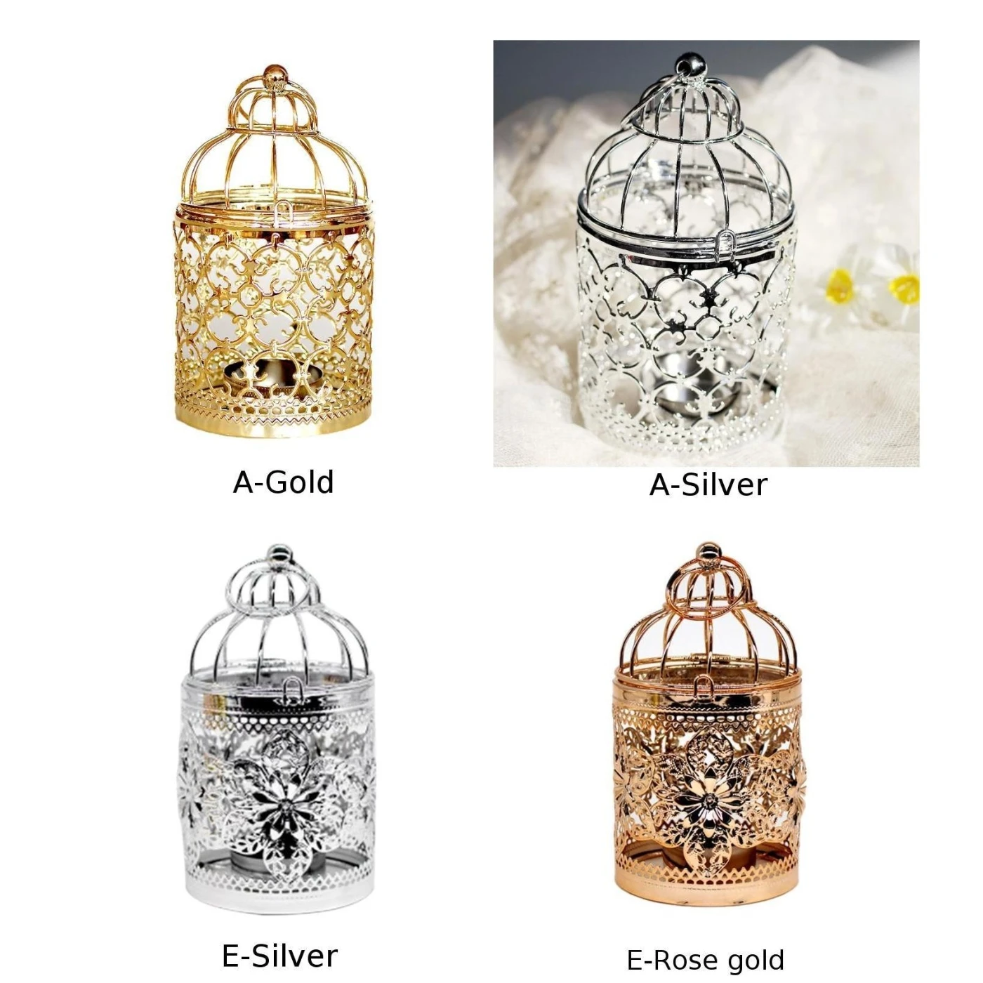 Винтажная полая свеча держатель Европейский позолоченный подвесной фонарь