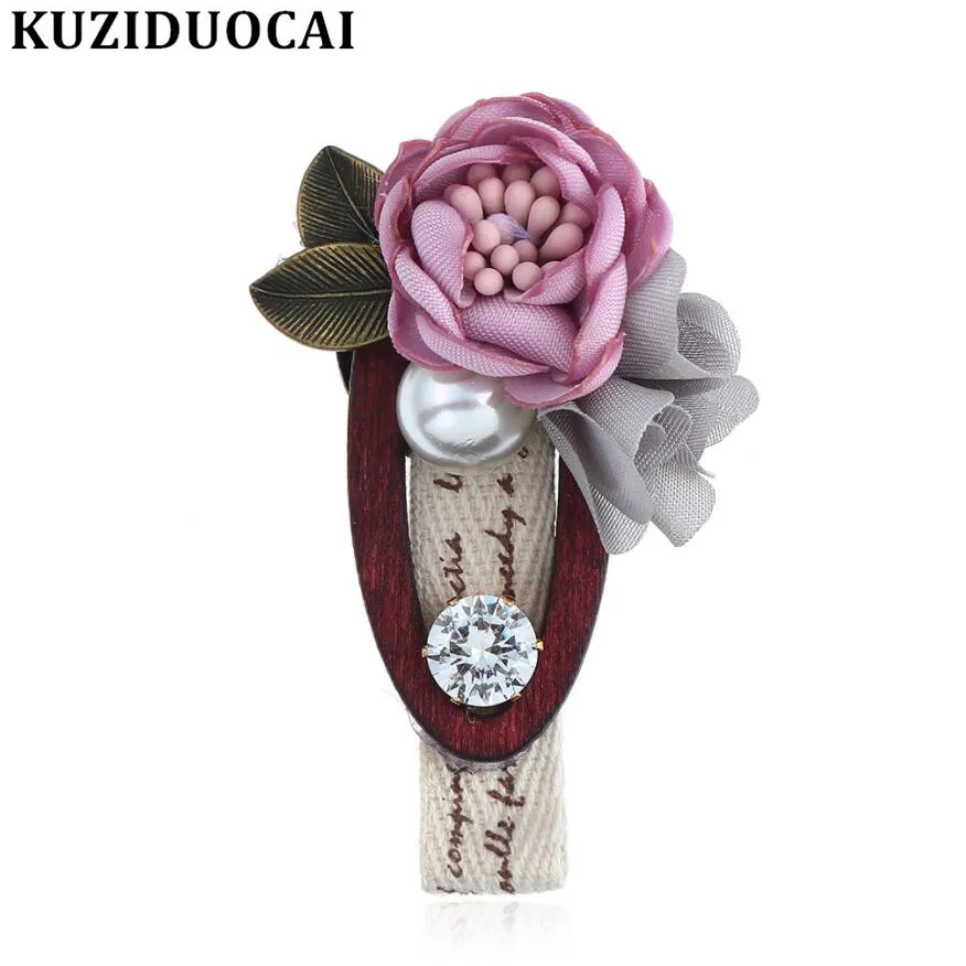 Kuziduocai Новая мода DIY ювелирные изделия циркон жемчуг листья дерево кружева цветок