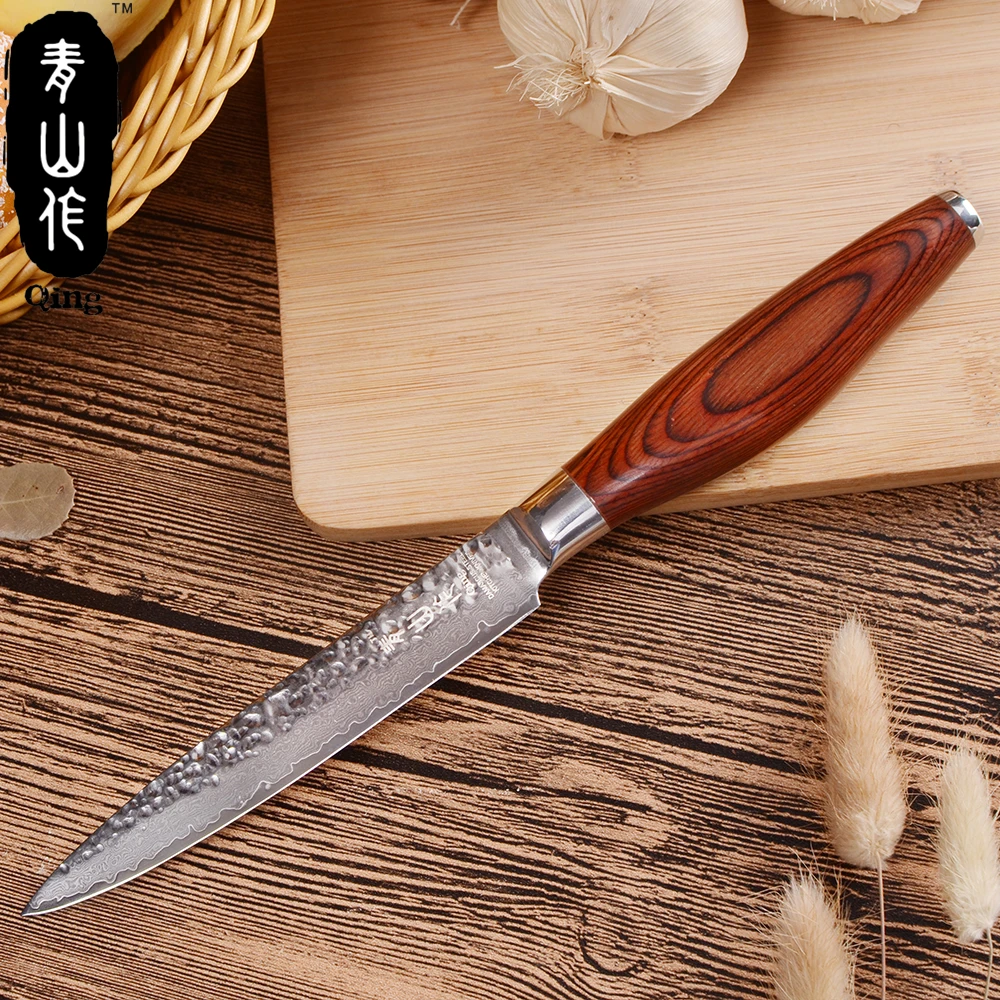QING высокопрочные ножи из дамасской стали 5 &quotкухонный нож универсальный