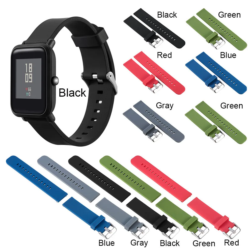 Спортивный силиконовый ремешок для наручных часов для Xiaomi Huami Amazfit Bip BIT PACE Lite, Молодежные умные часы, сменный ремешок для huami