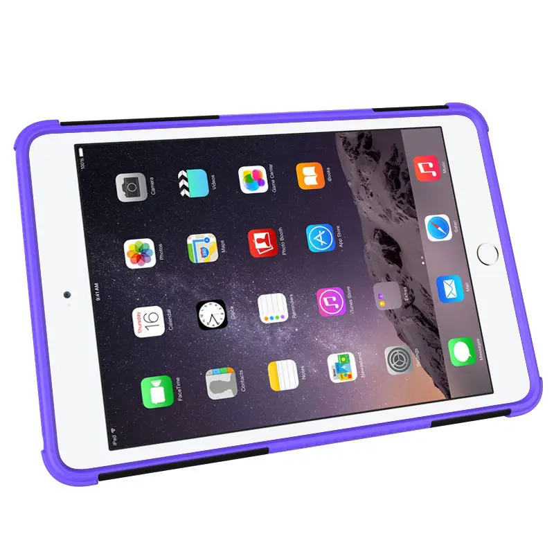 Армированный чехол для Apple IPad Mini 4 планшета ТПУ и ПК блестящий гибридный с