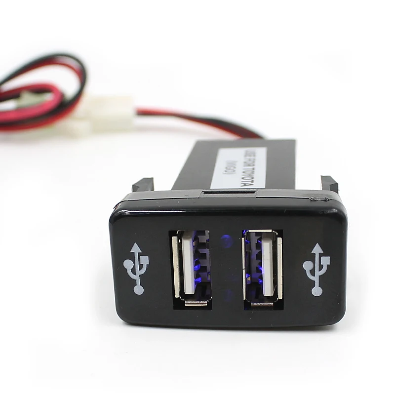 5V 1.2A/2.1A двойной USB автомобильный адаптер зарядного устройства для телефона i