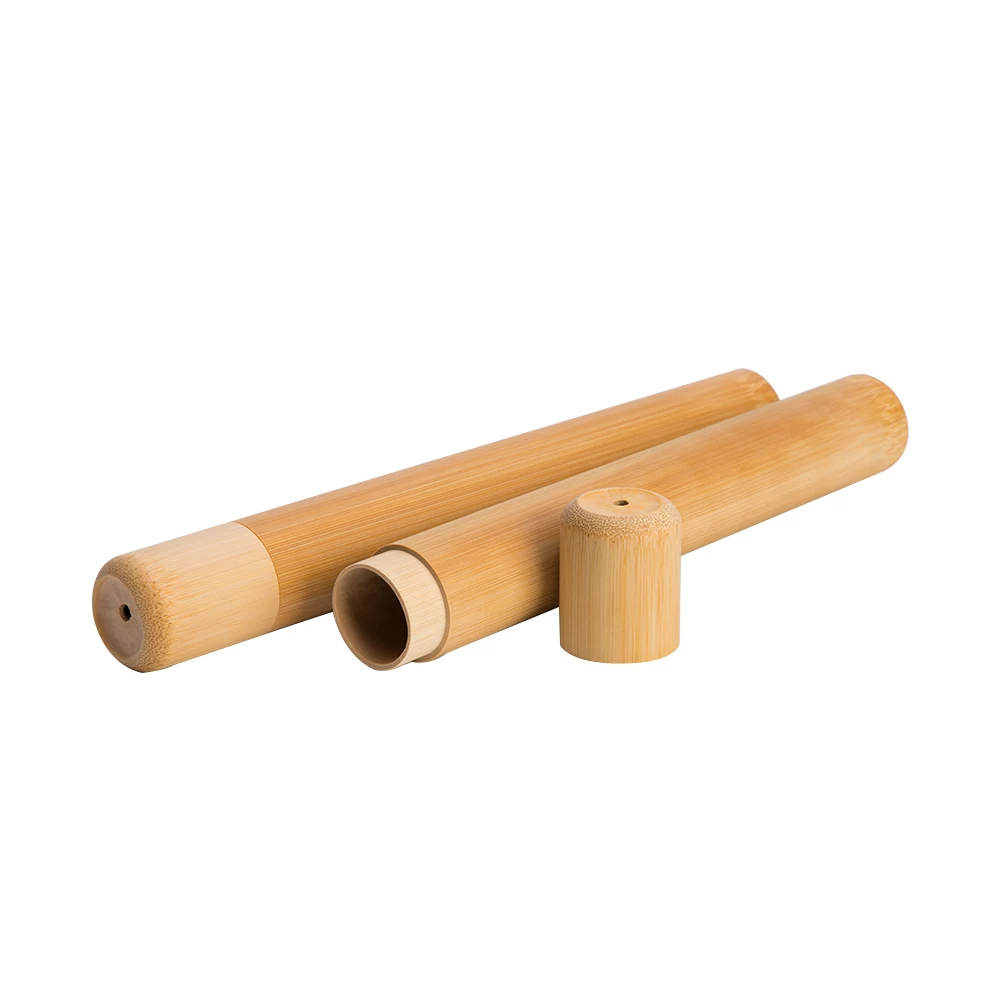 Натуральная Экологически чистая бамбуковая трубка для зубной щетки Дорожный