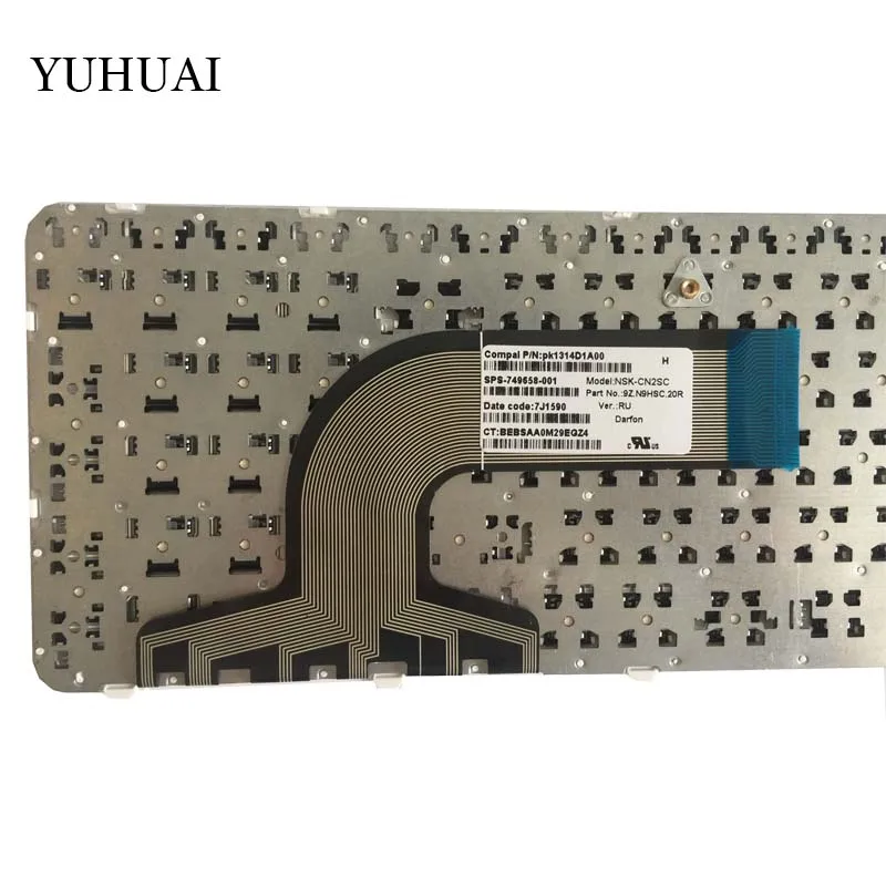 Русская новая клавиатура для ноутбука hp PK1314D3A05 SG-59830-XAA SG-59820-XAA 719853-251 708168-251 749658-251 RU с рамкой