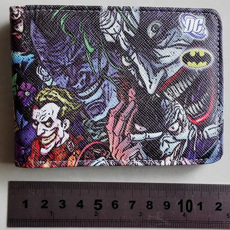 2018 DC Comics Бэтмен Джокер логотип персонажа кошельки фиолетовый 12 см кожа W132|logo
