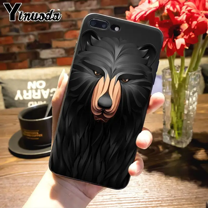 1 Yinuoda флаг России черный медведь, Мягкий силикон чехол для телефона для iPhone 7plus 6S 7 8Plus X 5S xr xs max xr 11 11pro max чехол - Цвет: 1
