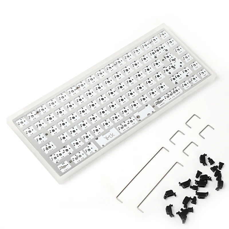Case Plate PCB Stab YMDK 84 комплект CNC акриловый чехол анодированная пластина Underglow RGB полностью программируемые стабилизаторы PCB для 75% 84 клавиатуры ANSI ISO макет - Цвет: Case Plate PCB Stab
