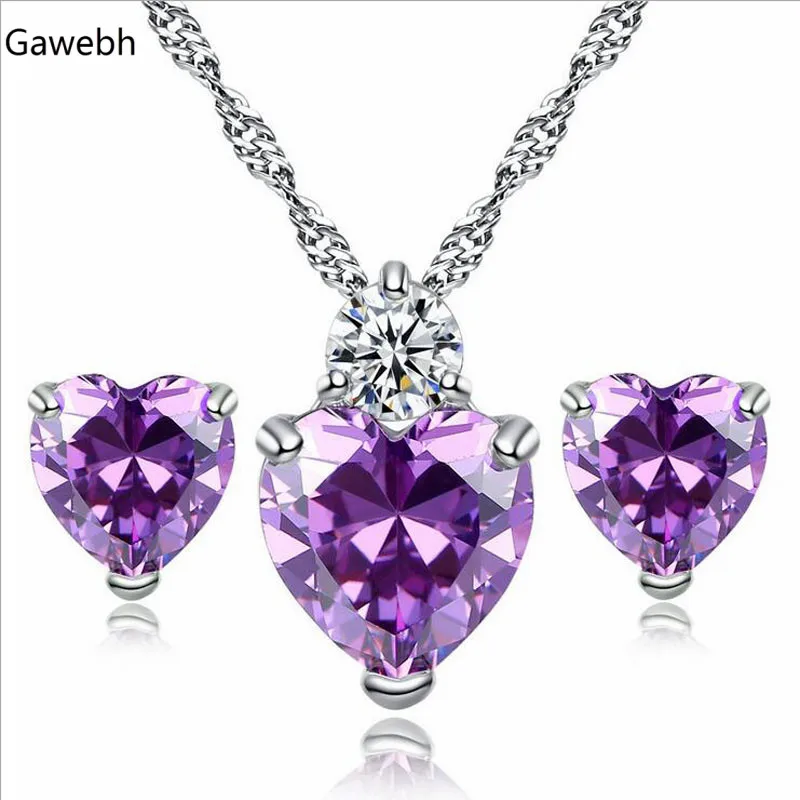 Новое поступление 2017 года искреннее сердце Кристалл Циркон Цепочки и ожерелья