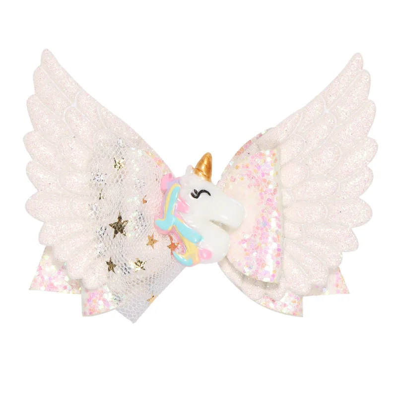 Заколка для волос с бантом ангельское крыло | Детская одежда и обувь