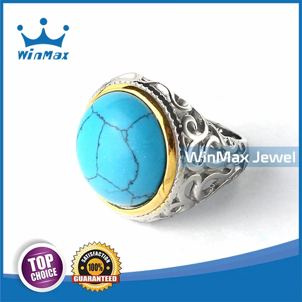 2015 Winmax Fall &amp Winter New Acid Blue Big Stone Ring For Men Stainless Steel Men's Classic Jewelry Free Shipping|stone knife|stone