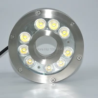 high quality 100 ip68 waterproof 316 stainless steel 24v 27w color changing led underwater light for fountain ring led lamp