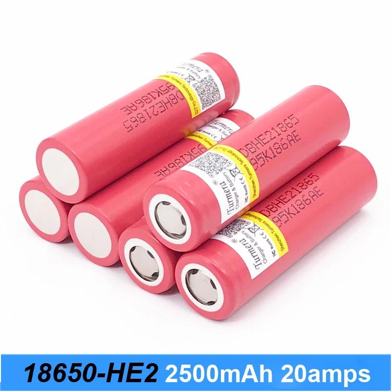 Оригинальный 18650 he2 3 6 V аккумулятор 2500mAh 20A 35A высокий расход HE2 батарея