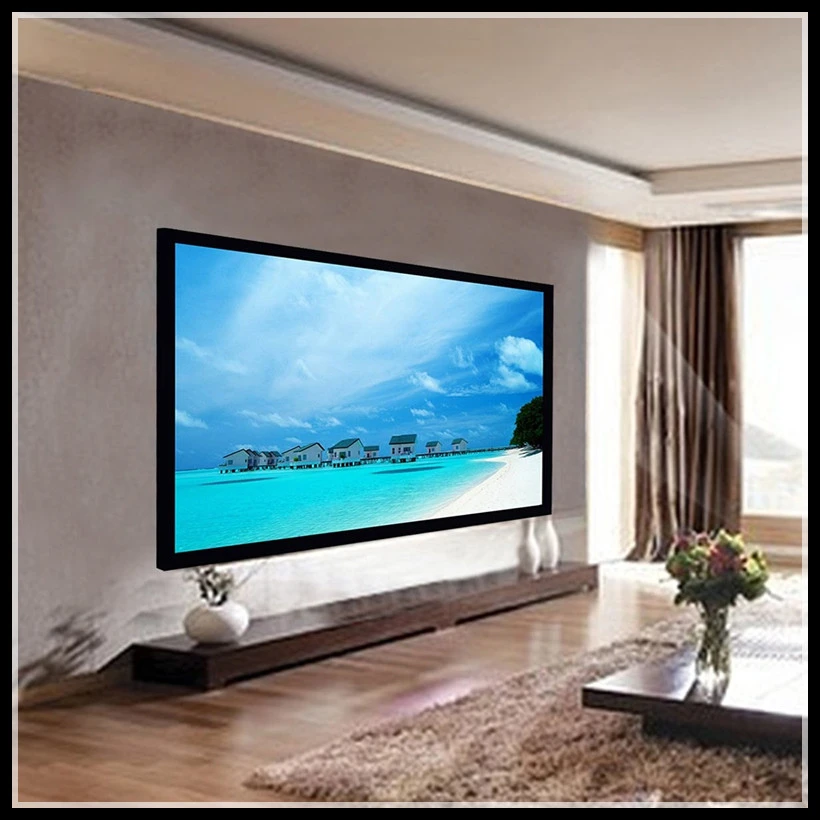 F1HWAW Homecinema 16:9 HDTV 4K белый тканый акустический прозрачный звук акустически