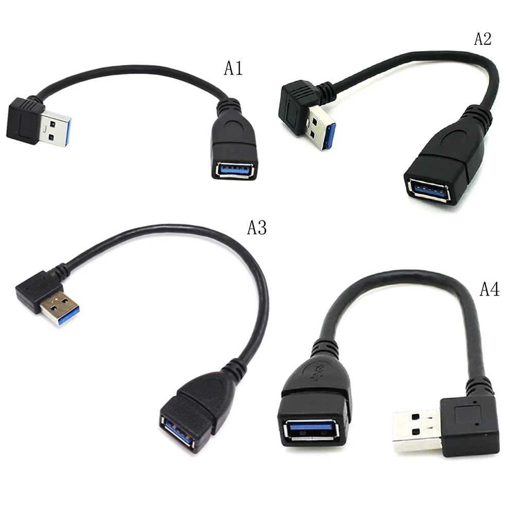 Удлинитель USB 3 0 правый/левый вверх/вниз угол 90 градусов удлинитель адаптер Папа