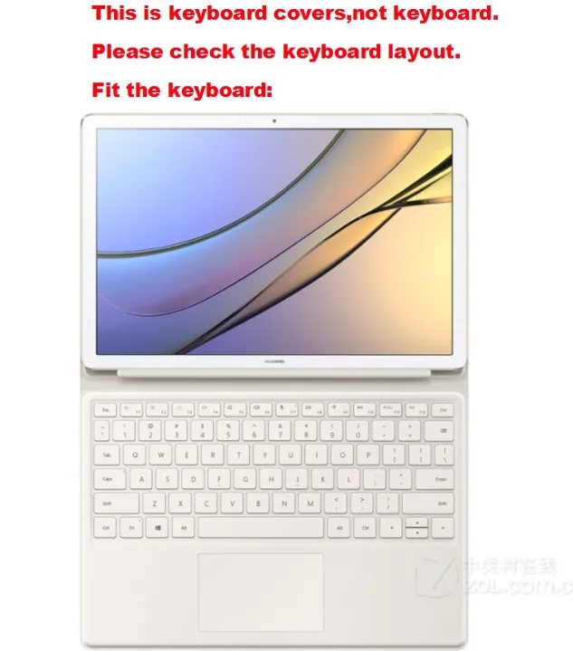 Прозрачный чехол клавиатура из ТПУ для ноутбука Huawei Matebook E series 12&quot|Чехлы