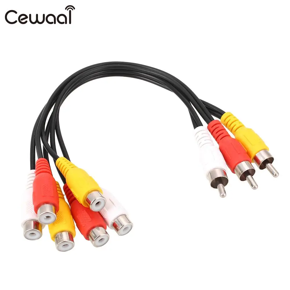 

Audio Video Cable Durable Adapter PVC AV Line Set-Top Box Plug Splitter DVD