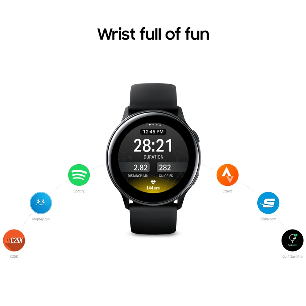 Оригинальный samsung Galaxy Watch Active Bluetooth 4 2 смарт часы NFC GPS с датчиками AMOLED 1 'ཐ мм