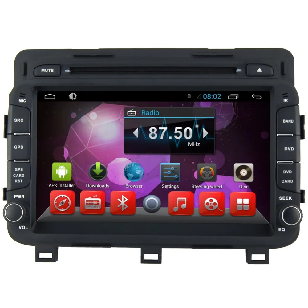 8 &quotHD 1024*600 четырехъядерный Android 6 0 Автомобильный DVD Радио GPS навигационный плеер