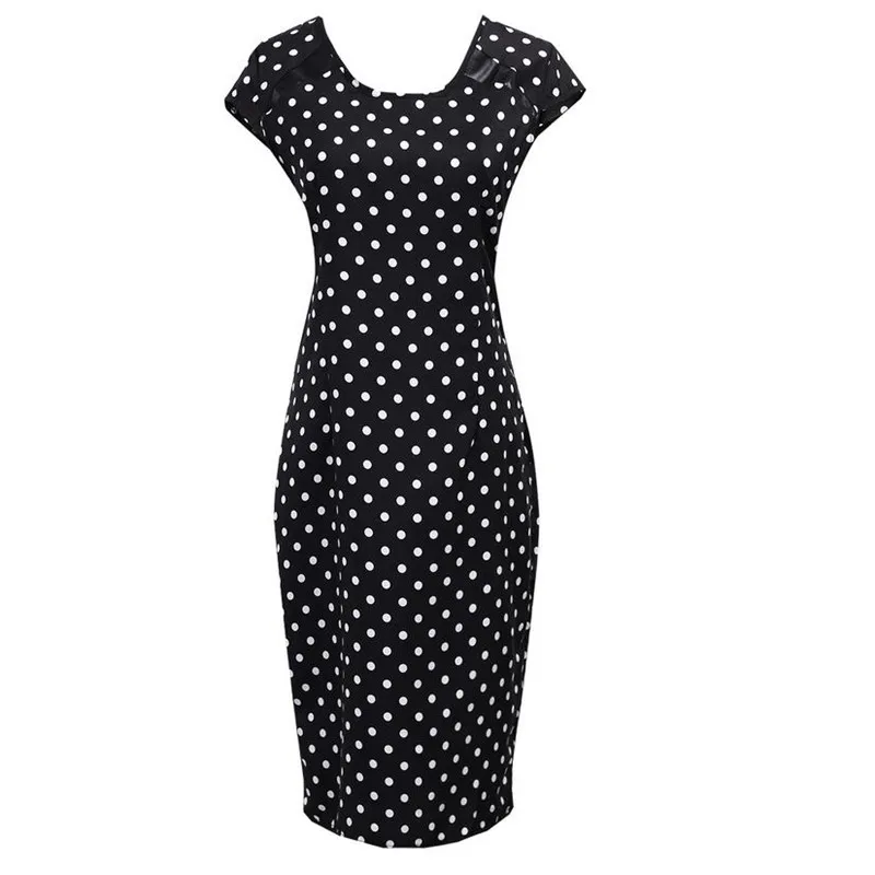 Женское Бандажное платье в белый горошек синяя звезда милое вечернее с короткими