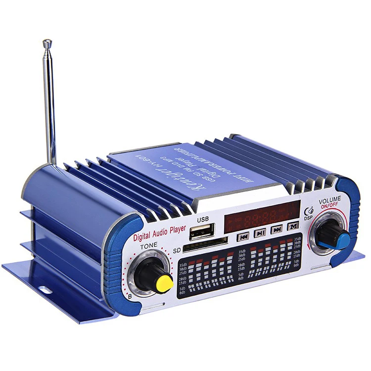 Hy601 USB FM аудио 12 В ВОДИТЬ Автомобиль Стерео Усилители домашние Радио MP3 Динамик Hi Fi