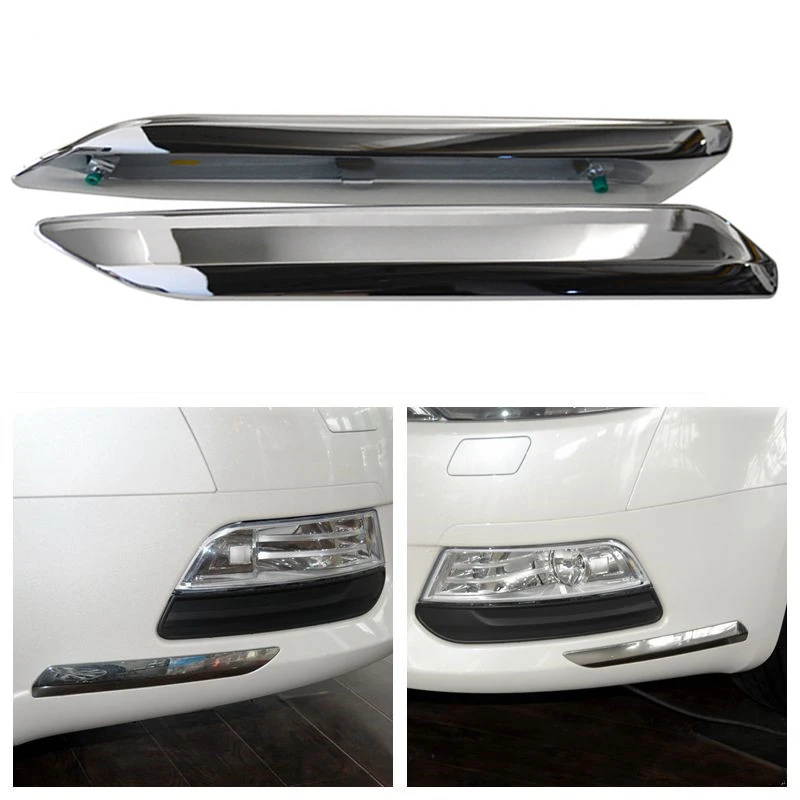 Передний бампер хром для Citroen для peugeot C5 2008 2009 2010 2011 2012 2013 автомобиля Серебряная отделка полосы украшения крышка