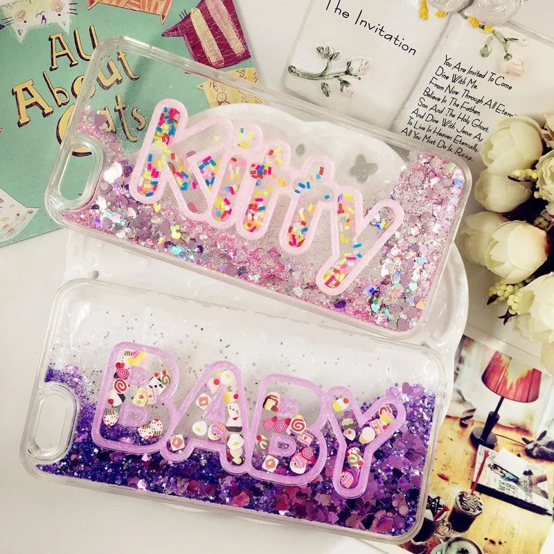 For huawei mate20 pro lite Mate20X Honor note10 P10selife Pretty 3d Exclusive Customize Name Personal Glitter Liquid soft Case | Мобильные