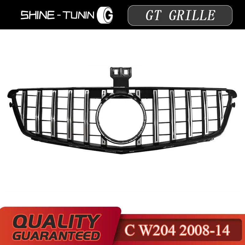 Передняя решетка подходящая форма-B C класс W204 GT GTR C180 C200 C300 C250 C350 2008-14 с эмблемой |