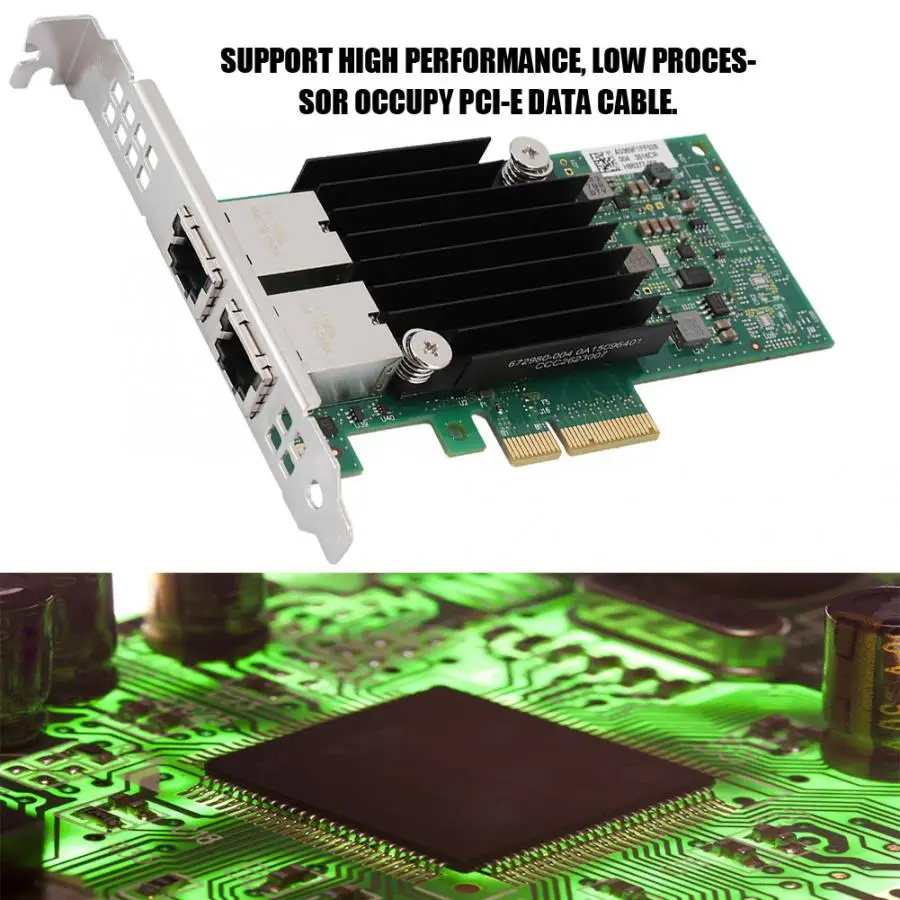 2 Порты и разъёмы Gigabit LAN карта сетевого адаптера сетевая для intel X550 T2 PCI E X4 10 Гбит/с