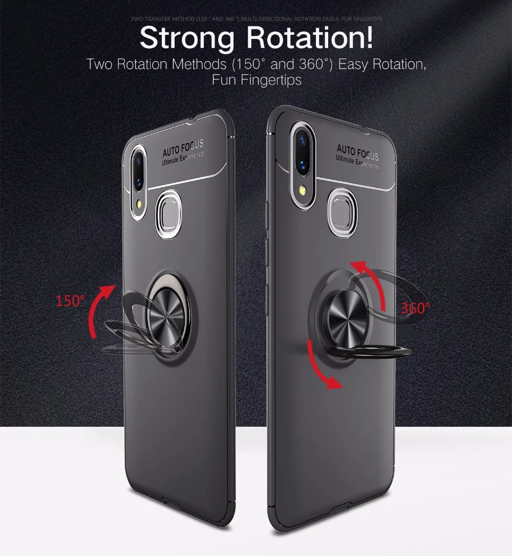 TPU Cover For Huawei Nova 3i 3 Case Productive Finger Ring Holder Matte Soft Silicone Stand P Smart Plus |