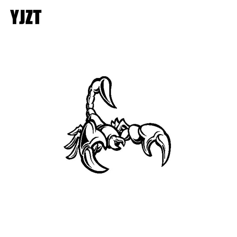 

YJZT 12.7CM*11.5CM Cute Scorpion Decal Vinyl Car Sticker Cool Black/Silver C19-0349