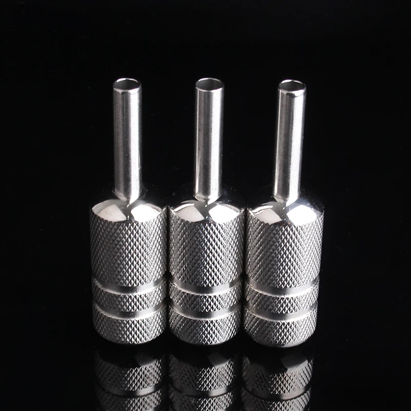 

YILONG 22mm Stainless Steel Tattoo Machine Handle Supplies Silver Tattoo Grips