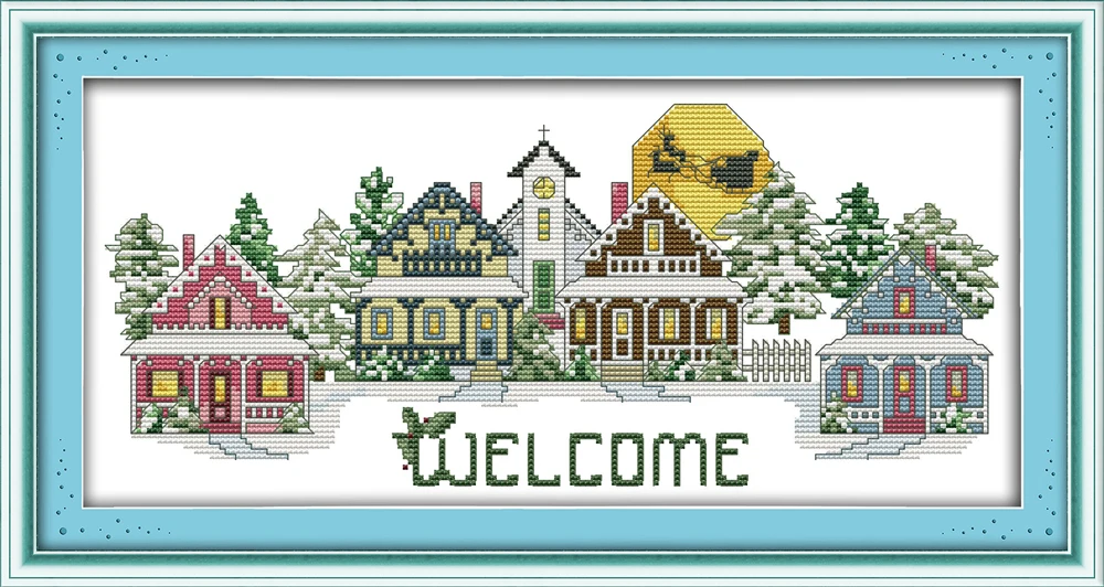 Картина Добро пожаловать в дом сделай сам рассчитана на холст DMC 11CT 14CT китайские