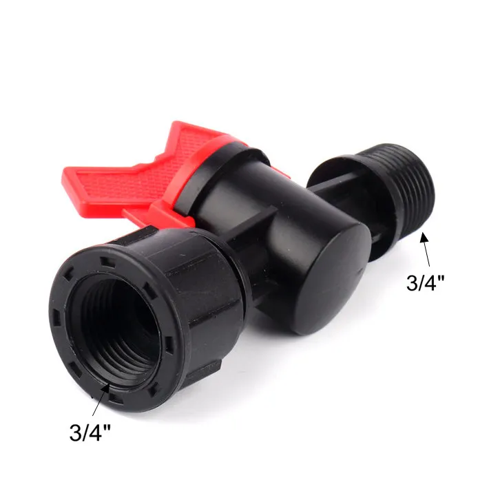 3l4 inch 1 шт. 1/"* 1/2" 3/"* 3/4" Женский Мужской резьбовой клапан прямой разъем PE трубы капельные фитинги для ирригационных систем для орошения системы - Цвет: 3l4 inch